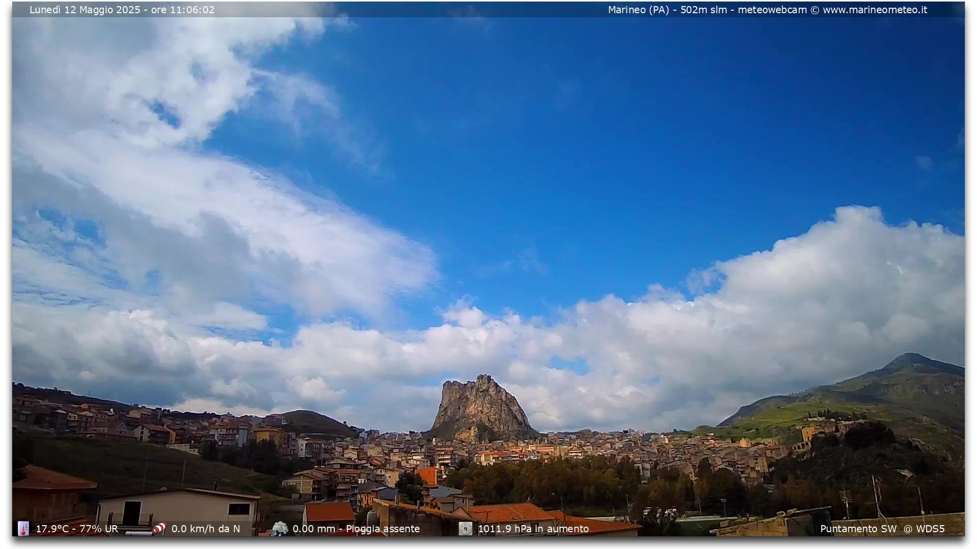 immagine della webcam nei dintorni di Caccamo: webcam Marineo